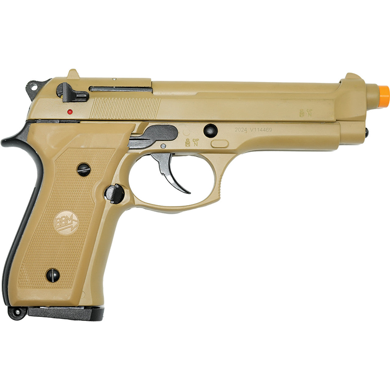 Front Firing Replica M92 Semi-Automatic Blank Firing Gun – Desert Sand Finish