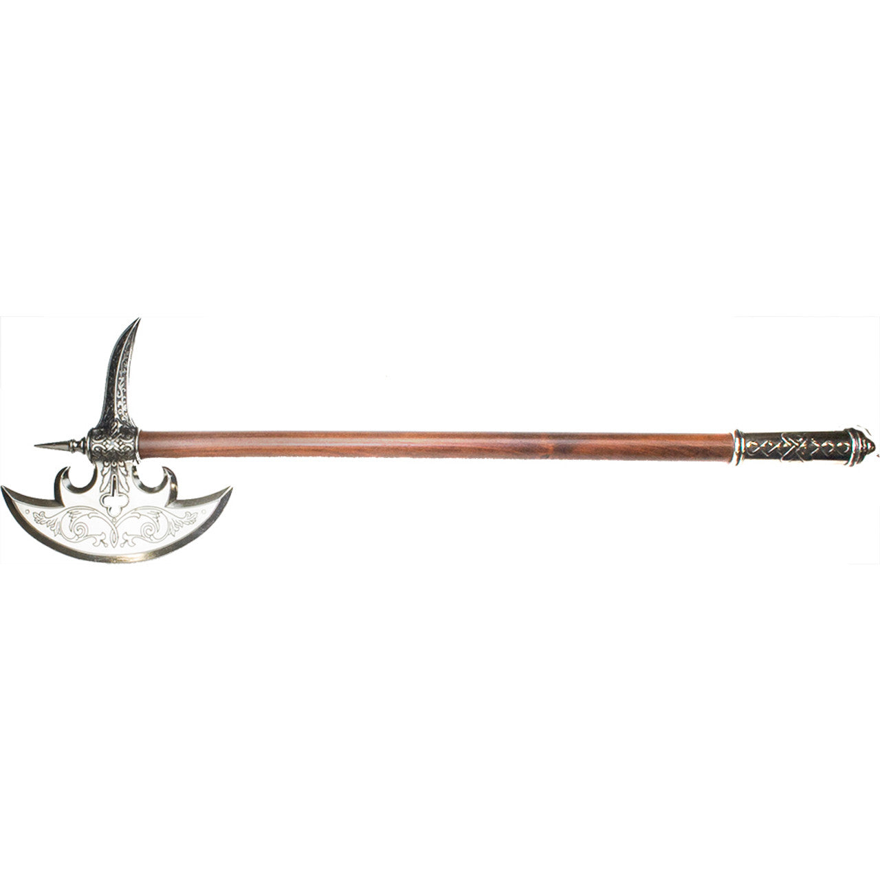 16th Century German Battle Axe – Nickel Finish