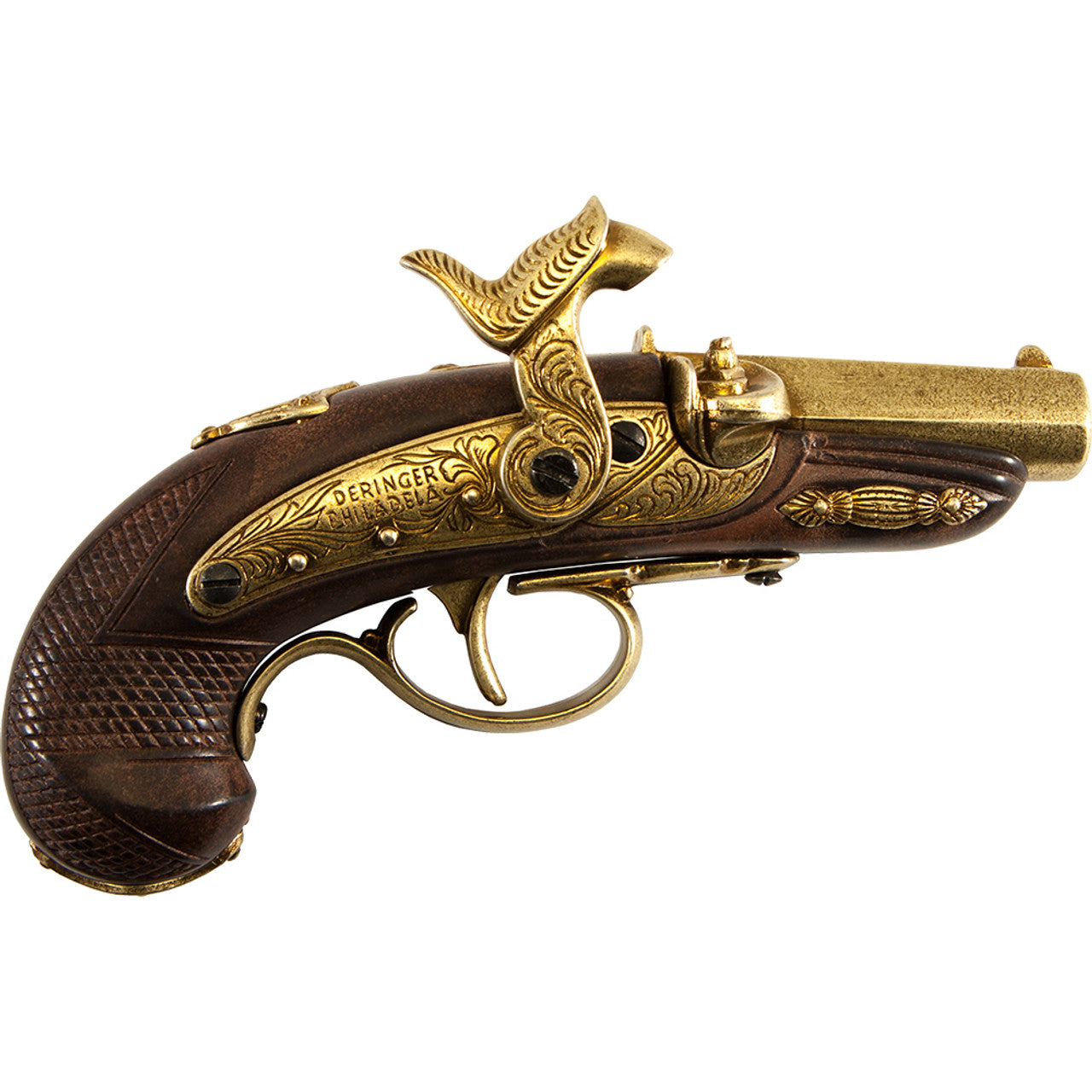 Civil War Philadelphia Derringer Cap Firing Replica – Brass Finish