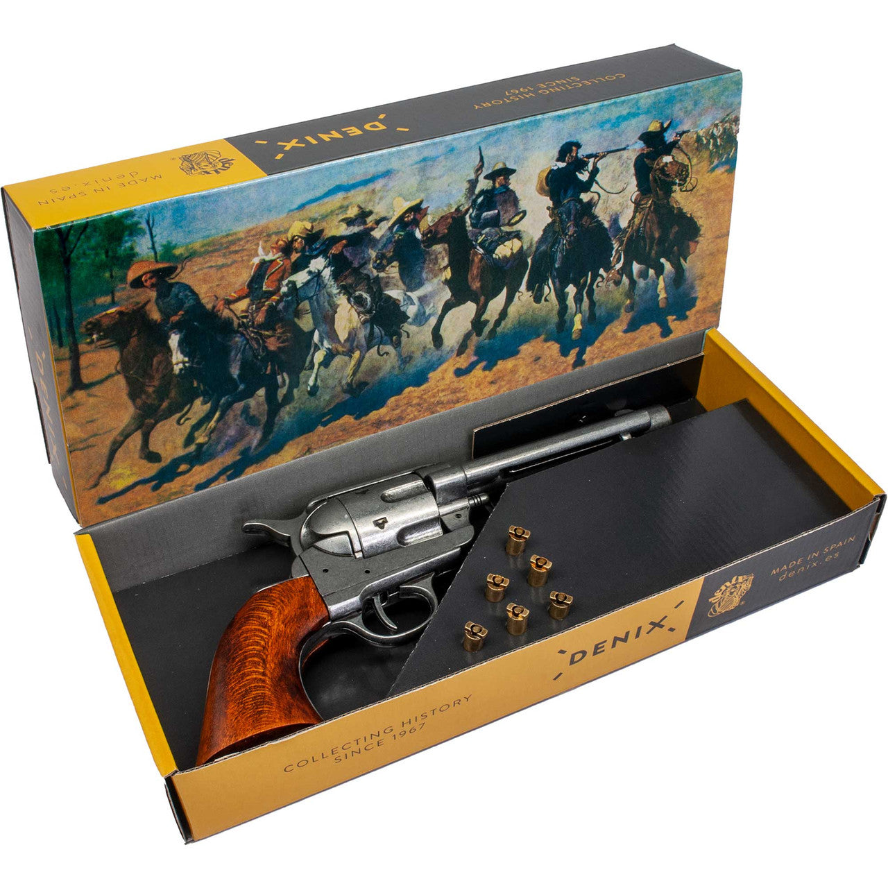 Old West Replica Revolver Gift Set – Antique Grey Finish (Cap Firing)