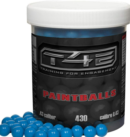 Premium .43 Caliber Paintballs, Blue, 430 Count Jar | Training Paintballs