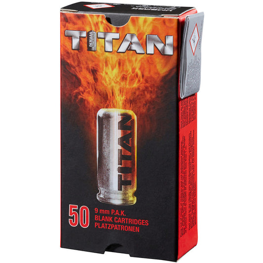 Perfecta Titan 9mm PAK Blank Gun Ammunition – 50 Pack